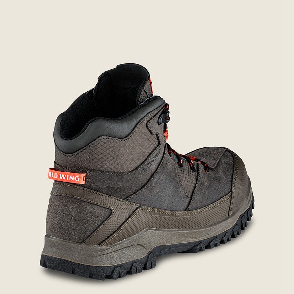 Red Wing Hiking Bot Erkek - Trbo - 5-Inch Waterproof Safety Toe - Gri Kahverengi - 14NEJSAFU